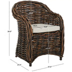 Styliani Natural Rattan Club Chair - 27.5  x 27.5  x 35.5  - 28Wx28Dx36H