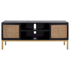 1 Shelf Rattan Media Stand - 54  W x 15  D x 22  H - 54Wx15Dx22H