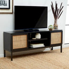 1 Shelf Rattan Media Stand - 54  W x 15  D x 22  H - 54Wx15Dx22H