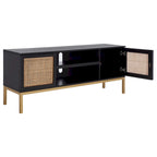 1 Shelf Rattan Media Stand - 54  W x 15  D x 22  H - 54Wx15Dx22H