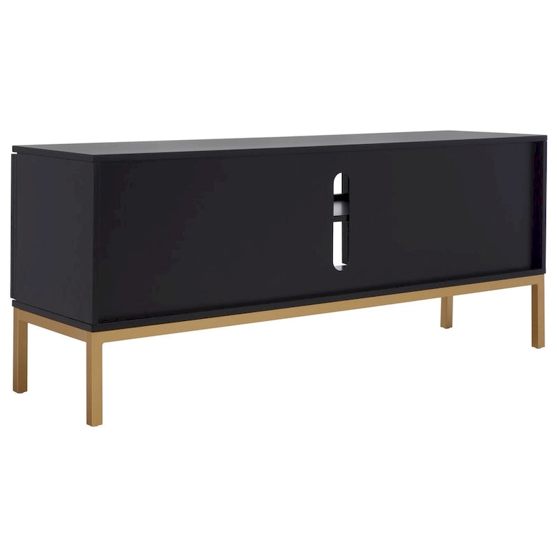 1 Shelf Rattan Media Stand - 54  W x 15  D x 22  H - 54Wx15Dx22H