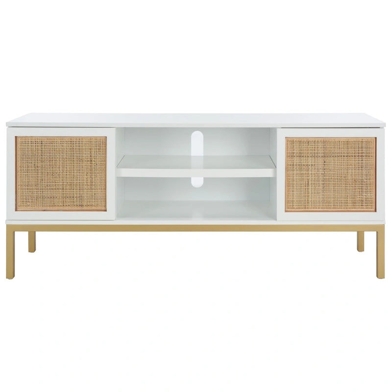 1 Shelf Rattan Media Stand - 54  W x 15  D x 22  H - 54Wx15Dx22H