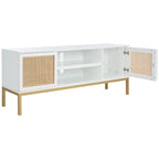 1 Shelf Rattan Media Stand - 54  W x 15  D x 22  H - 54Wx15Dx22H