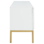 1 Shelf Rattan Media Stand - 54  W x 15  D x 22  H - 54Wx15Dx22H