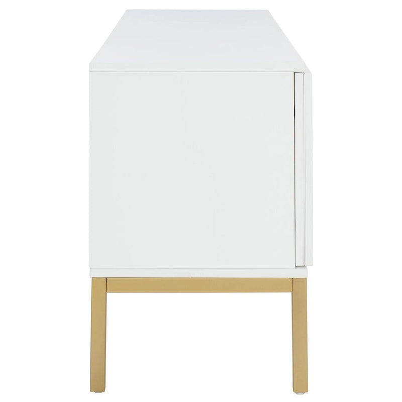 1 Shelf Rattan Media Stand - 54  W x 15  D x 22  H - 54Wx15Dx22H