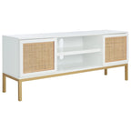 1 Shelf Rattan Media Stand - 54  W x 15  D x 22  H - 54Wx15Dx22H
