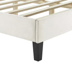 Chevron Tufted Performance Velvet Queen Platform Bed