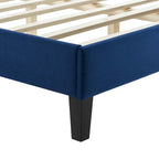 Chevron Tufted Performance Velvet Queen Platform Bed