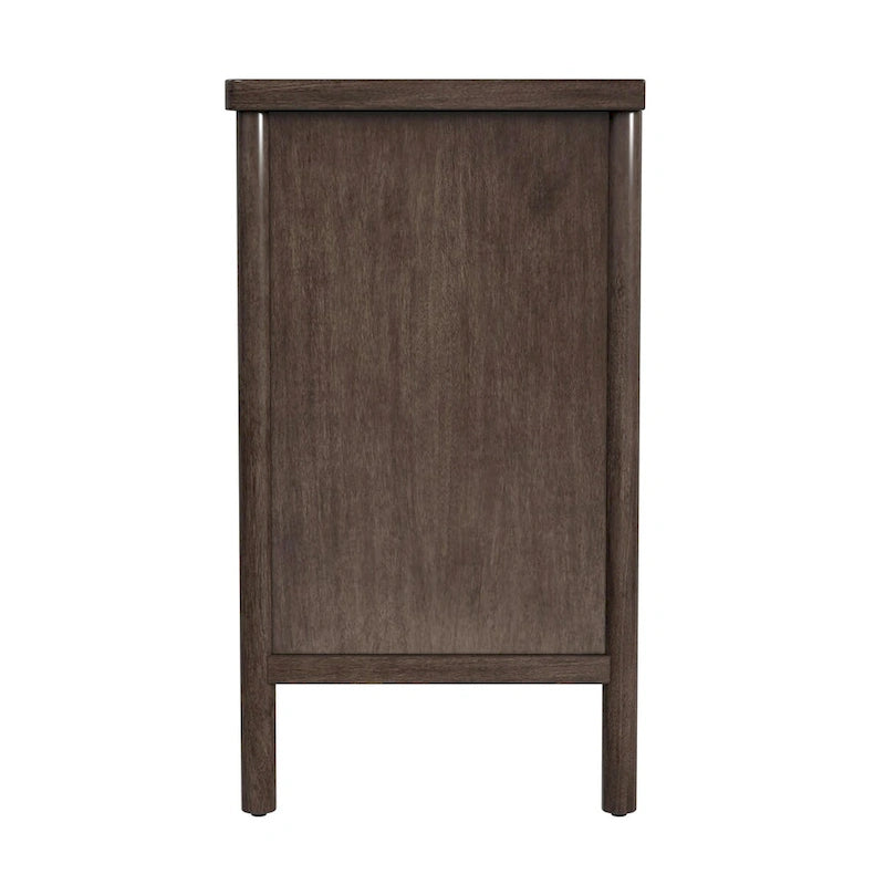 3 Drawer Rounded Leg Wood Dresser
