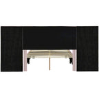 Full Size Upholstered Platform Bed with Big Headboard