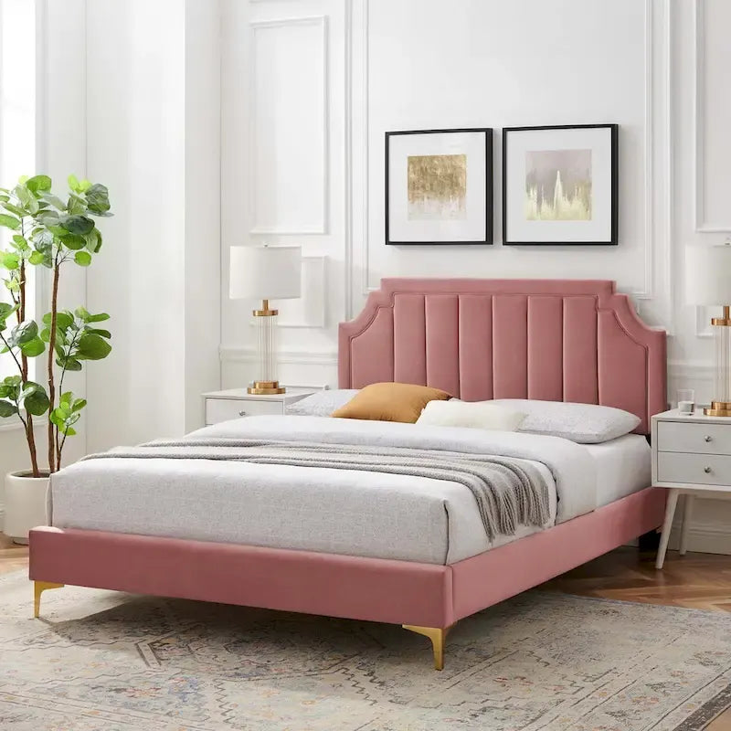 Performance Velvet Twin Platform Bed