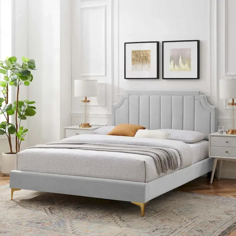 Performance Velvet Twin Platform Bed
