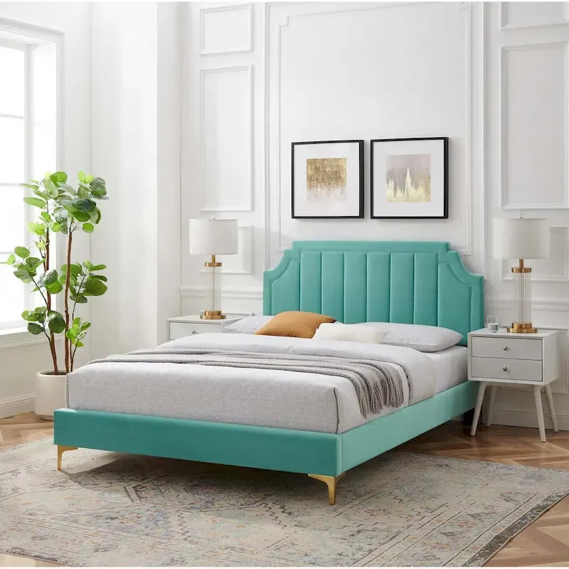 Performance Velvet Twin Platform Bed