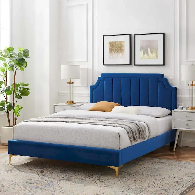 Performance Velvet Twin Platform Bed
