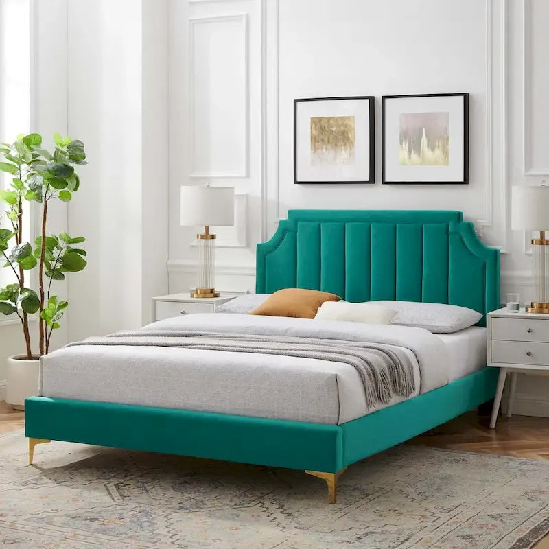 Performance Velvet Twin Platform Bed