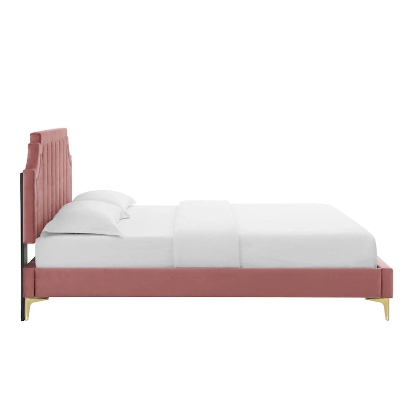 Performance Velvet Twin Platform Bed