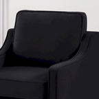 Upholstered Velvet Accent Chair with Wooden Legs