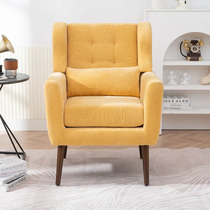 Modern Accent Chair Upholstered Foam Filled Living Room Chairs Comfy Reading Chair