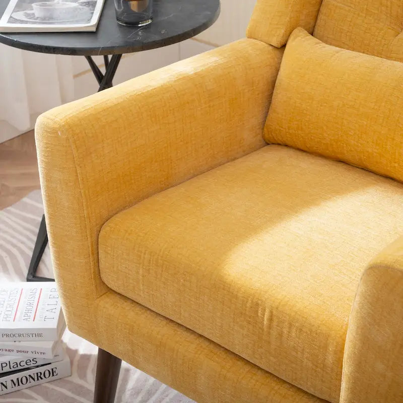 Modern Accent Chair Upholstered Foam Filled Living Room Chairs Comfy Reading Chair