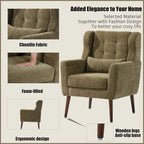 Modern Accent Chair Upholstered Foam Filled Living Room Chairs Comfy Reading Chair