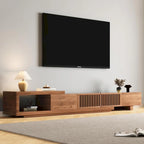 With 5 storage spaces, modern retractable up to 103 inches TV cabinet - 103 W x 15.74 D x 13.78 H