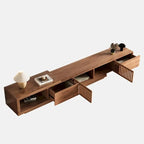 With 5 storage spaces, modern retractable up to 103 inches TV cabinet - 103 W x 15.74 D x 13.78 H