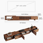 With 5 storage spaces, modern retractable up to 103 inches TV cabinet - 103 W x 15.74 D x 13.78 H
