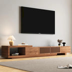 With 5 storage spaces, modern retractable up to 103 inches TV cabinet - 103 W x 15.74 D x 13.78 H