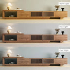 With 5 storage spaces, modern retractable up to 103 inches TV cabinet - 103 W x 15.74 D x 13.78 H
