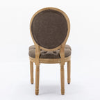 Set of 2 PU Leather Dining Chair with Nailhead Trim