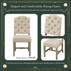 Dining Table Set with Extendable Table and 4 Upholstered Chairs