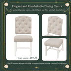 Dining Table Set with Extendable Table and 4 Upholstered Chairs