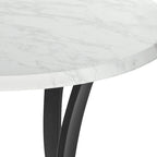 3-Piece 36  Round Top Counter Height Dining Table with 2 Faux Leather Stools