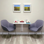 30-inch White Wall Mounted Desk