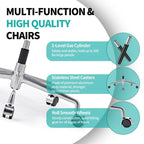 Office Chair PU Leather Adjustable ErgoChair with Thickened Cushion - N/A