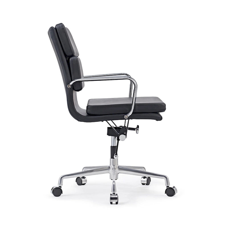 Office Chair PU Leather Adjustable ErgoChair with Thickened Cushion - N/A