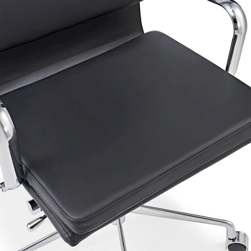 Office Chair PU Leather Adjustable ErgoChair with Thickened Cushion - N/A