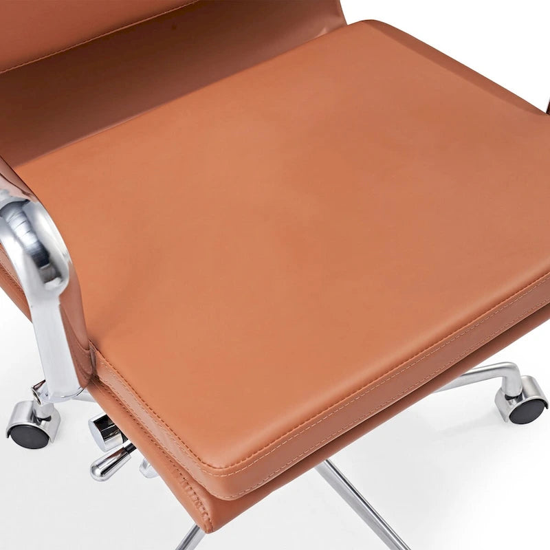 Office Chair PU Leather Adjustable ErgoChair with Thickened Cushion - N/A