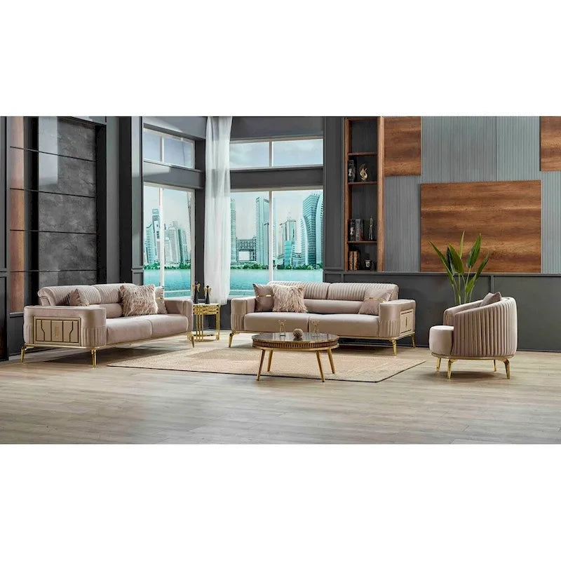 One Sofa One Loveseat One Chair Living Room Set
