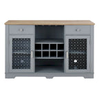 Sideboard with 2 Drawers and Elegant Glass Door Cabinets