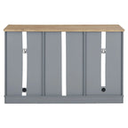 Sideboard with 2 Drawers and Elegant Glass Door Cabinets