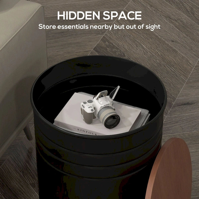 Nesting Storage Ottomans Set of 2 with Lids, Hidden Space