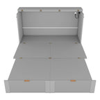 Full Size Murphy Bed Wall Bed with drawer and a set of Sockets & USB Ports