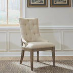 Dusty Taupe Pedestal Table Set with Dining Chairs Options