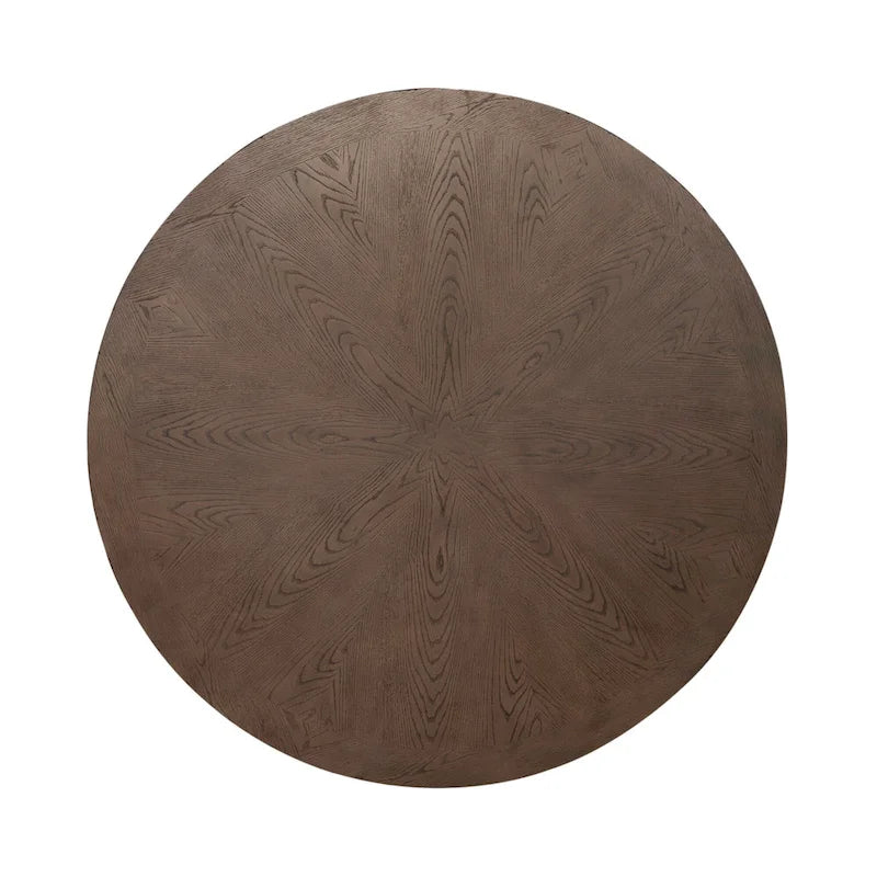 Dusty Taupe Pedestal Table Set with Dining Chairs Options