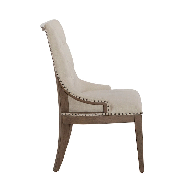 Dusty Taupe Pedestal Table Set with Dining Chairs Options