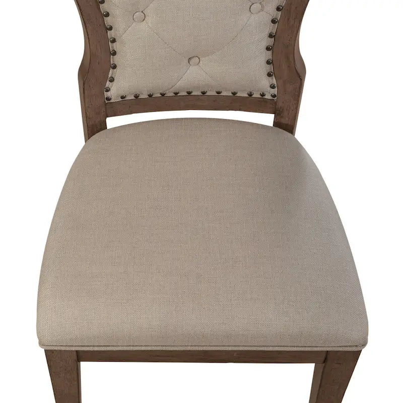 Dusty Taupe Pedestal Table Set with Dining Chairs Options